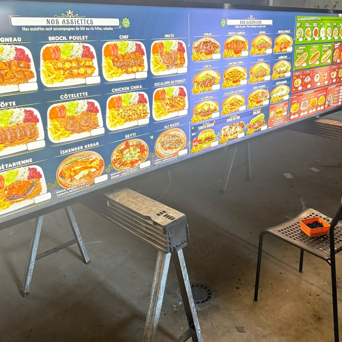 Caissons menus – Atelier
