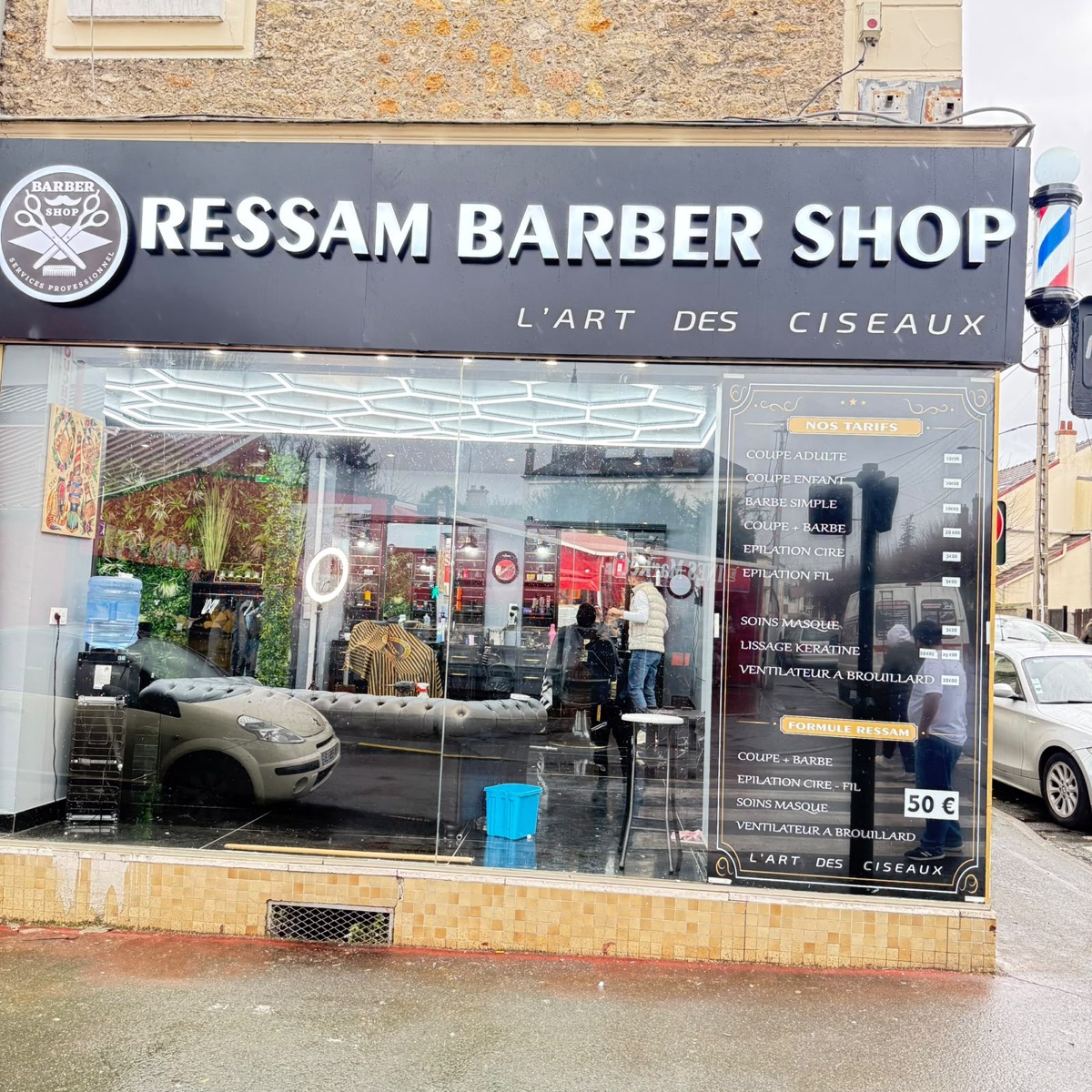 Devanture complète – Ressam Barber Shop