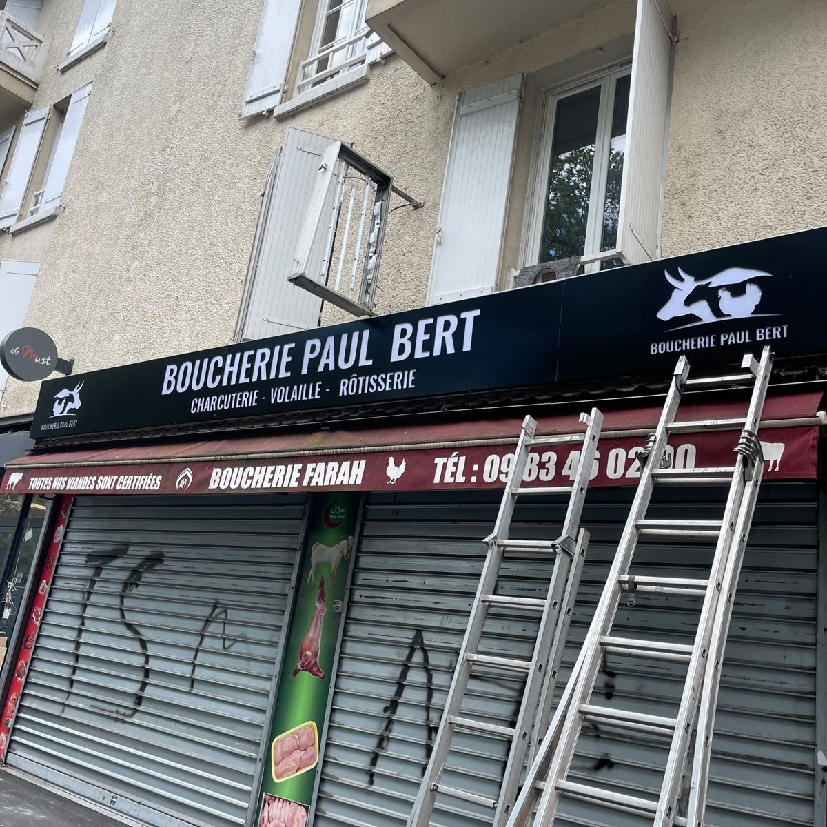 Enseigne boucherie – Paul Bert